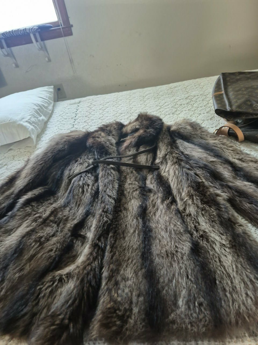 Vintage 1960sish Women's Raccoon Fur Coat - Picture 2 of 5